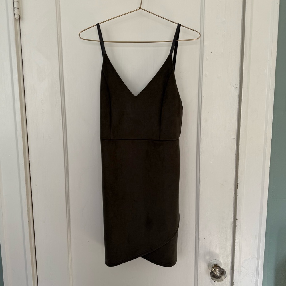 Blue Blush olive green mini dress